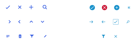 A sample of custom icons